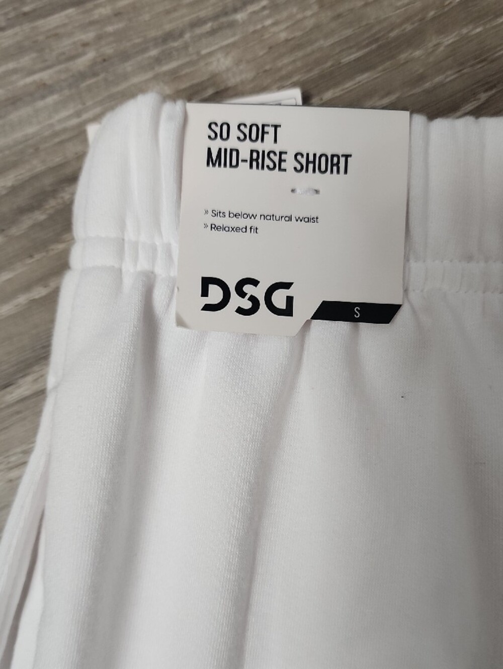 DSG Women's Fleece So Soft Mid-Rise Short In Pure White Size Small New With Tag - Picture 5 of 7